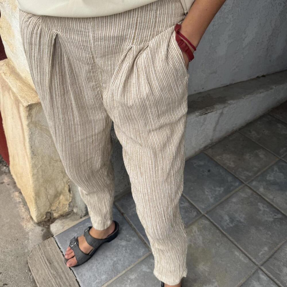 Free People “See You Again” Smocked Pants Pleated Waist